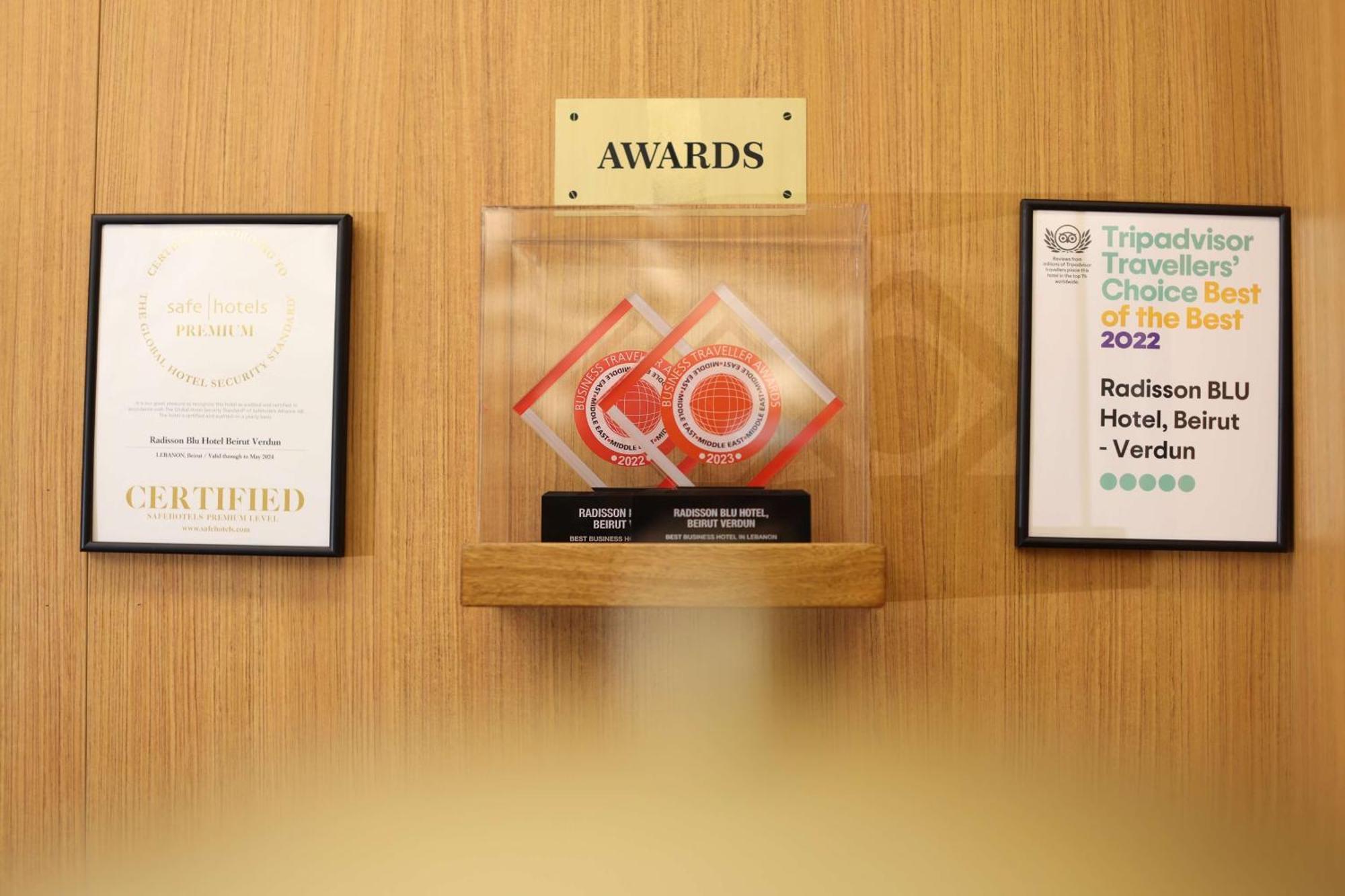 Radisson Blu Hotel, Beirut Verdun Exterior photo 2022 Tripadvisor Travellers' Choice Award